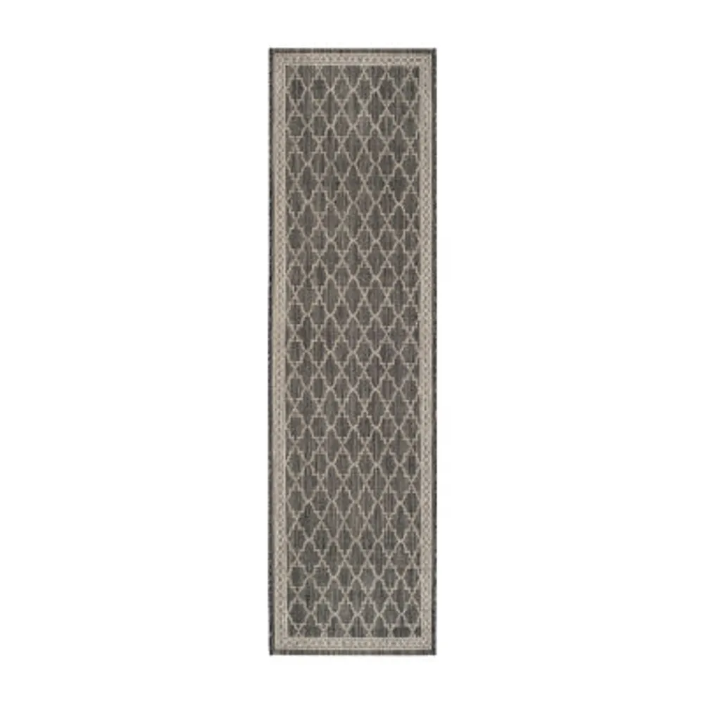 Safavieh Courtyard Collection Keeley Geometric Indoor/Outdoor Runner Rug