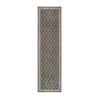 Safavieh Courtyard Collection Keeley Geometric Indoor/Outdoor Runner Rug