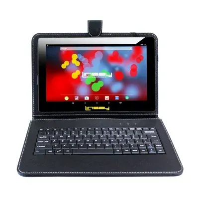 10.1" 1280x800 IPS 2GB RAM 32GB Storage Android 12 Tablet with Golden Leather Keyboard "
