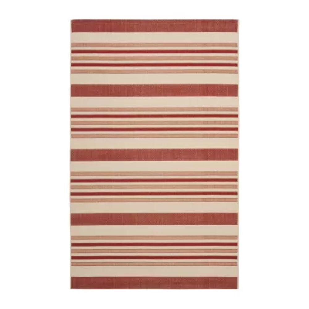 Safavieh Courtyard Collection Ercan Stripe Indoor/Outdoor Area Rug