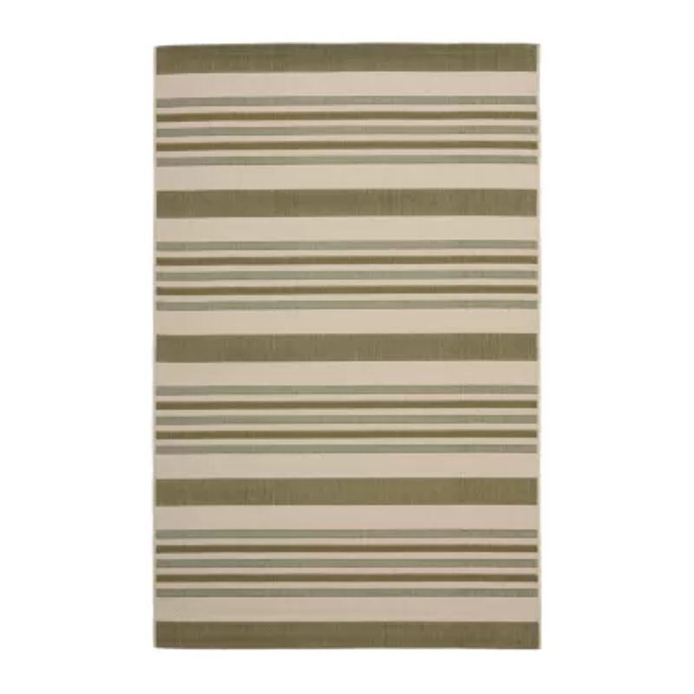 Safavieh Courtyard Collection Ercan Stripe Indoor/Outdoor Area Rug