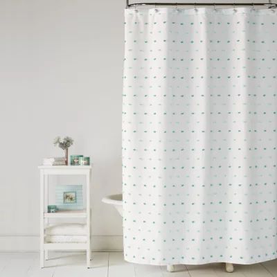 Saturday Knight Neutral Nuances Colorful Dots Shower Curtain
