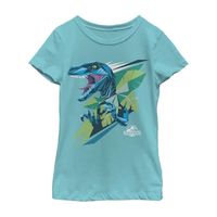 Little & Big Girls Crew Neck Short Sleeve Jurassic World Graphic T-Shirt