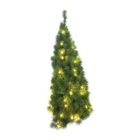 Kurt Adler 4-Foot Pre-Lit Norway Pine Led Wall Tree 4 Foot Christmas Tree