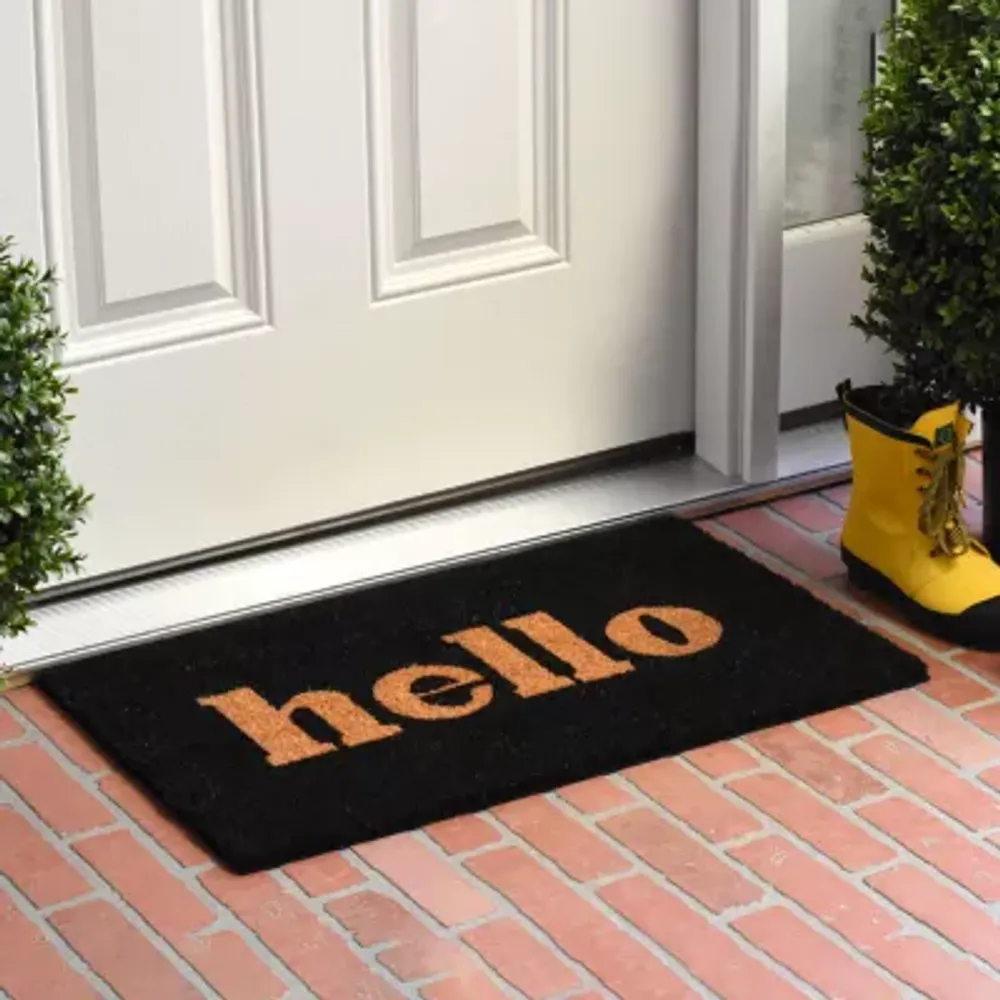 Calloway Mills Block Hello Outdoor Rectangular Doormats
