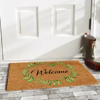 Calloway Mills Vine Wreath Outdoor Rectangular Doormats