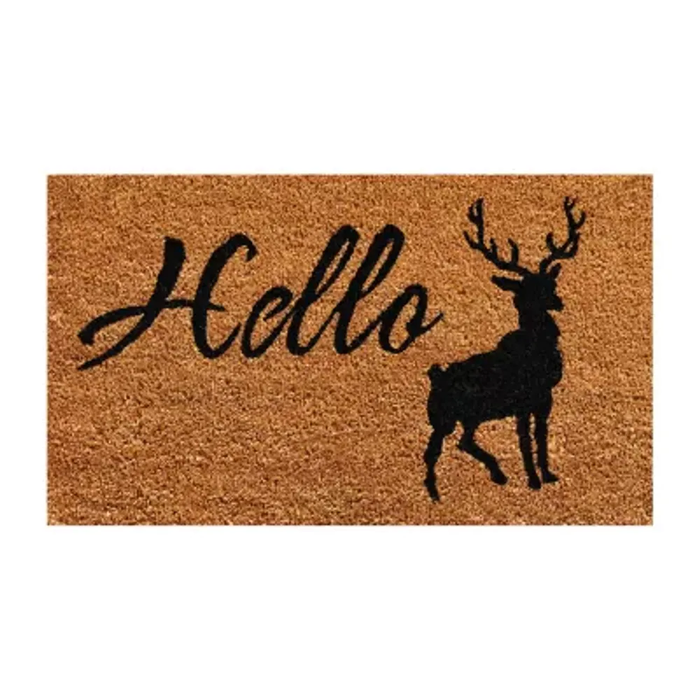 Calloway Mills Hello Elk Outdoor Rectangular Doormat