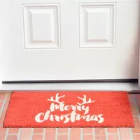 Calloway Mills Christmas Antlers Outdoor Rectangular Doormat