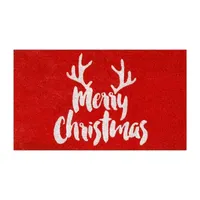 Calloway Mills Christmas Antlers Outdoor Rectangular Doormat