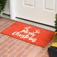 Calloway Mills Christmas Antlers Outdoor Rectangular Doormat
