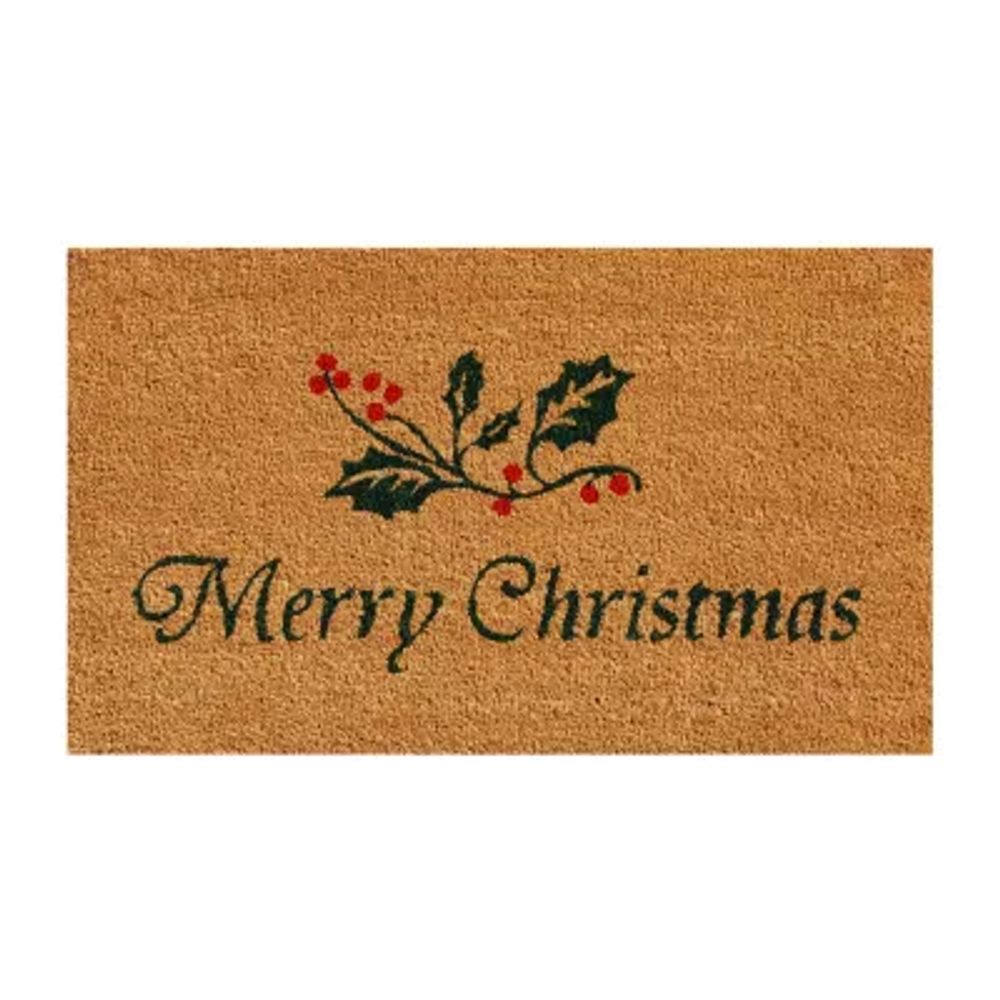 Calloway Mills Christmas Holly Outdoor Rectangular Doormats