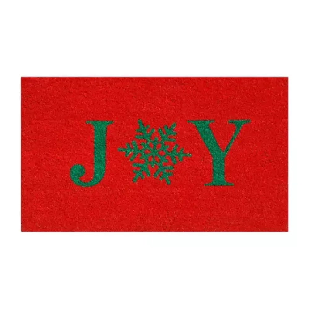 Calloway Mills Snowflake Joy Outdoor Rectangular Doormat