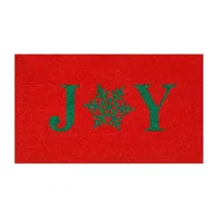 Calloway Mills Snowflake Joy Outdoor Rectangular Doormat
