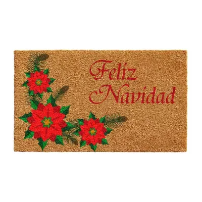 Calloway Mills Feliz Navidad Outdoor Rectangular Doormat