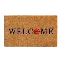 Calloway Mills Ships Wheel Welcome Outdoor Rectangular Doormats