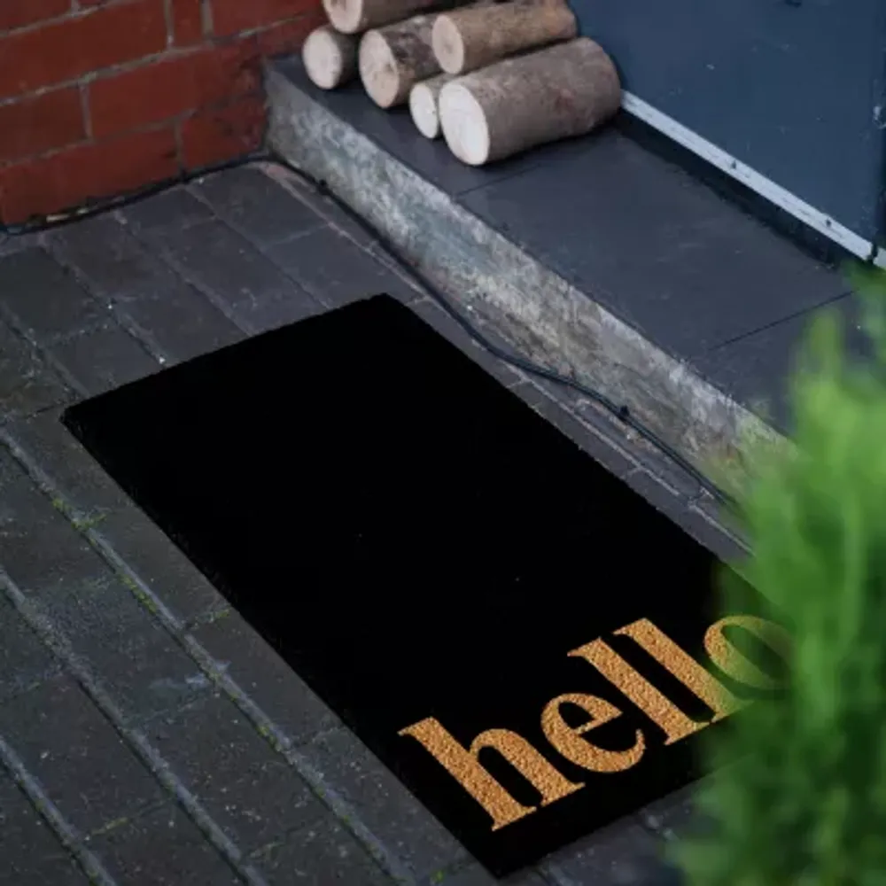 Calloway Mills Vertical Hello Outdoor Rectangular Doormats