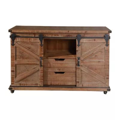 Presley Wooden 2 Door and 2 Drawer Accent Cabinet