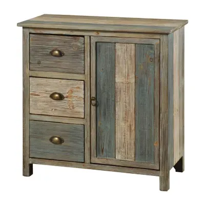 Sanibel 3 Drawer and Door Wooden Accent Cabinet