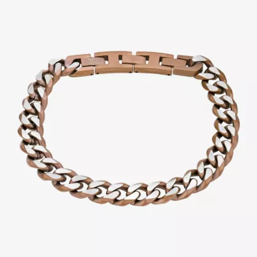 Stainless Steel Inch Solid Curb Chain Bracelet