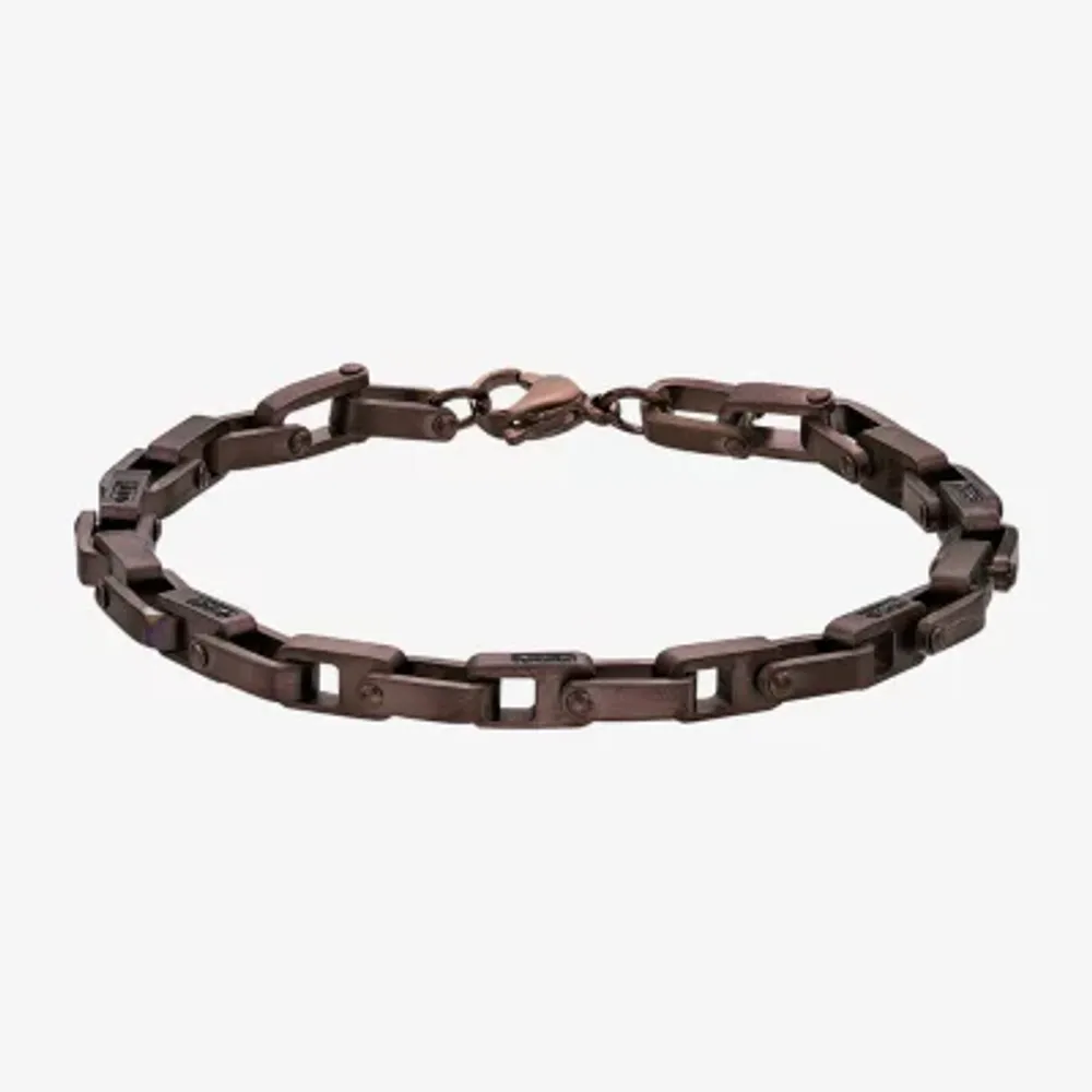 Stainless Steel 8 1/2 Inch Solid Link Chain Bracelet