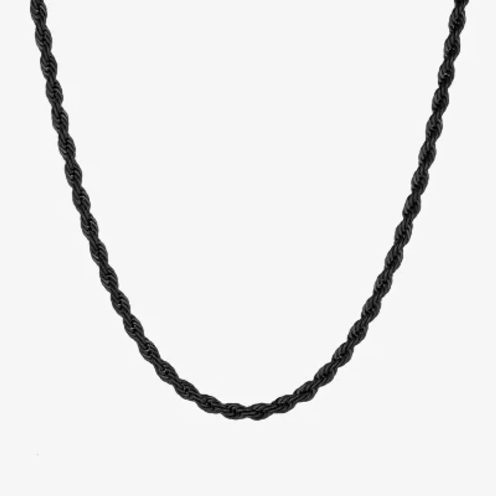 Stainless Steel Solid Rope Chain Necklace