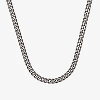 Stainless Steel Solid Curb Chain Necklace