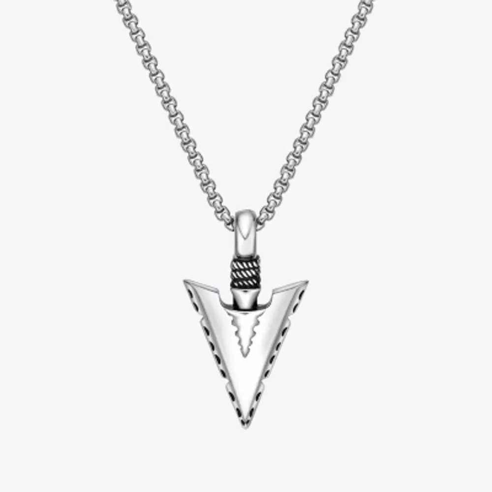 Mens Stainless Steel Pendant Necklace