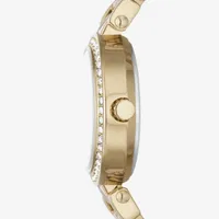 Relic By Fossil Anita Womens Crystal Accent Gold Tone Bracelet Watch Zr34627