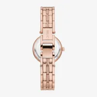 Relic By Fossil Anita Womens Crystal Accent Rose Goldtone Bracelet Watch Zr34628