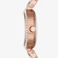 Relic By Fossil Anita Womens Crystal Accent Rose Goldtone Bracelet Watch Zr34628