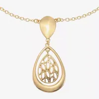 Liz Claiborne Filigree Pendant Necklace And Teardrop Earring 2-pc. Jewelry Set