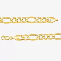 10K Gold 10 Inch Hollow Figaro Link Bracelet