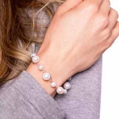 White Cultured Freshwater Pearl Strand Bracelets