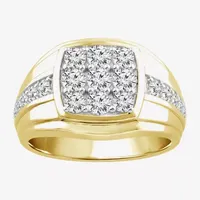 (G-H / Si2) Mens 1 1/2 CT. T.W. Lab Grown Diamond 10K Gold Fashion Ring