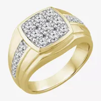 (G-H / Si2) Mens 1 1/2 CT. T.W. Lab Grown Diamond 10K Gold Fashion Ring