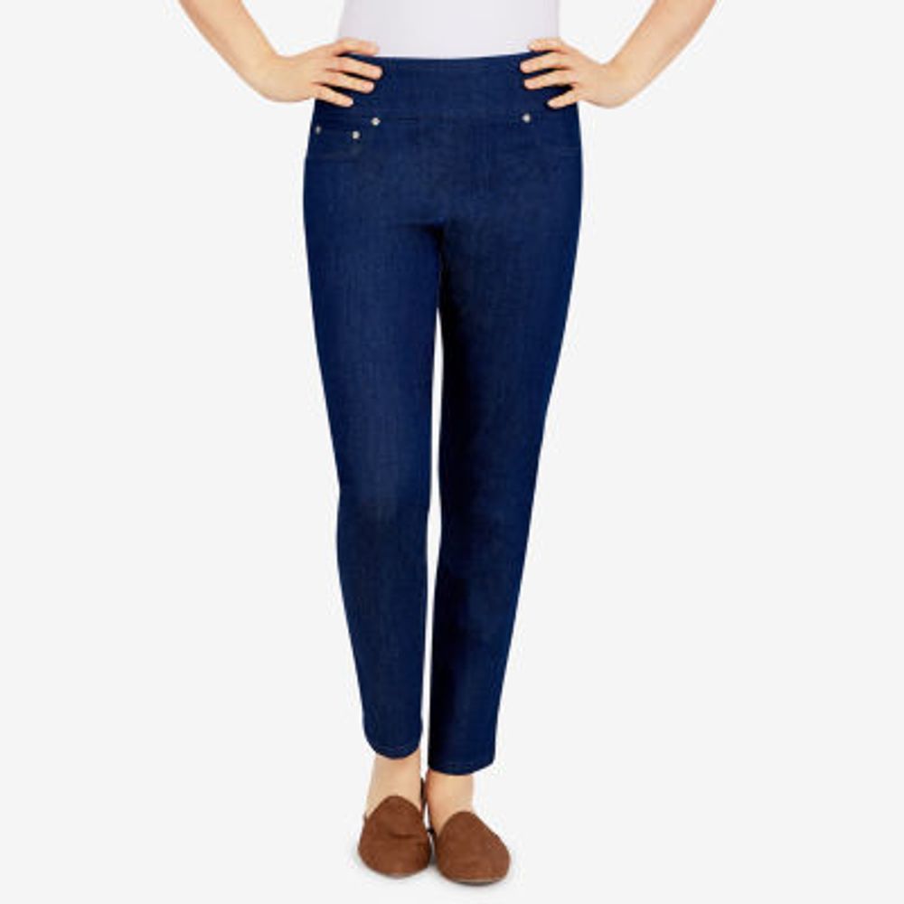 Hearts Of Palm Womens Mid Rise Ankle Pull-On Pants