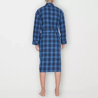 Residence Mens Tall Flannel Long Sleeve Length Robe