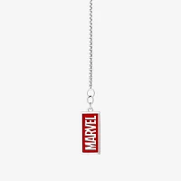 Marvel Fine Jewelry Womens 1/10 CT. T.W. Genuine Red Garnet Sterling Silver Marvel Spiderman Pendant Necklace