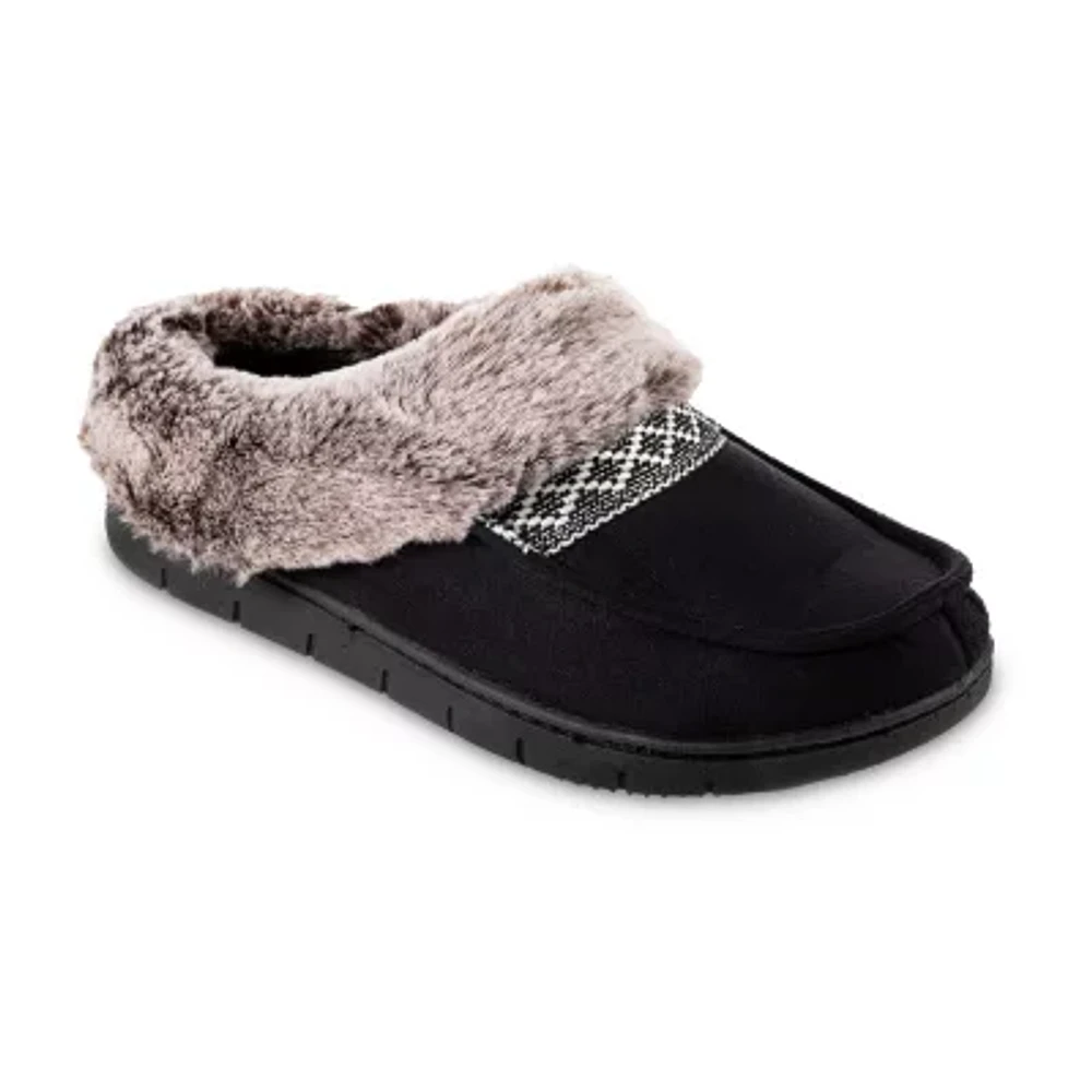 Isotoner Microsuede Square Womens Moccasin Slippers