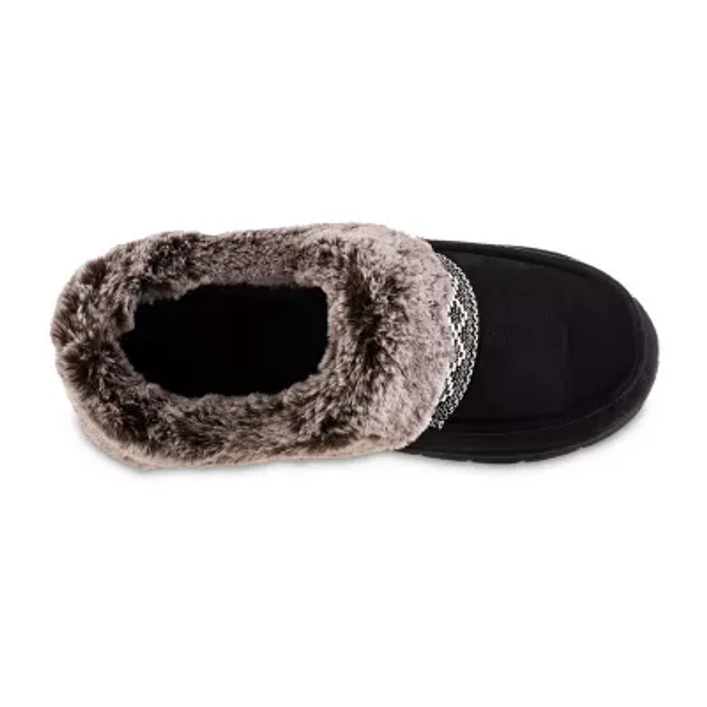 Isotoner Microsuede Square Womens Moccasin Slippers