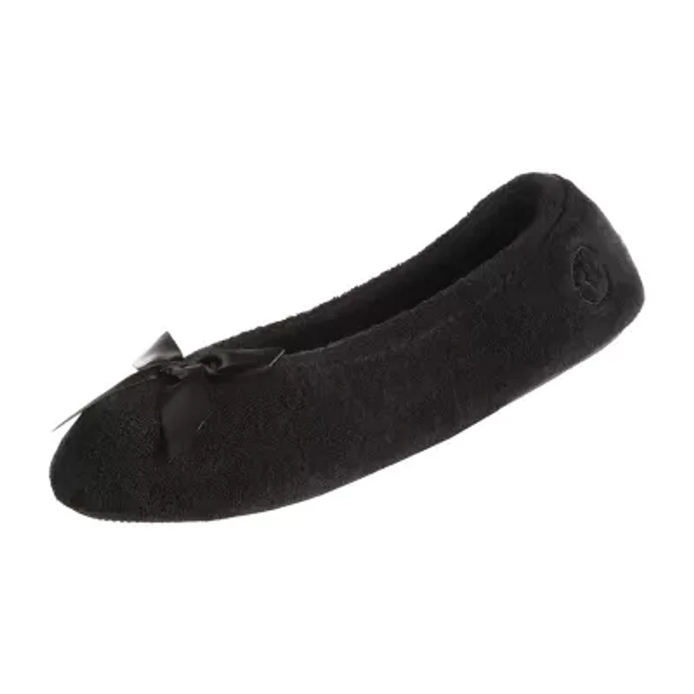 Isotoner Terry Womens Ballerina Slippers