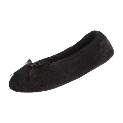 Isotoner Terry Womens Ballerina Slippers