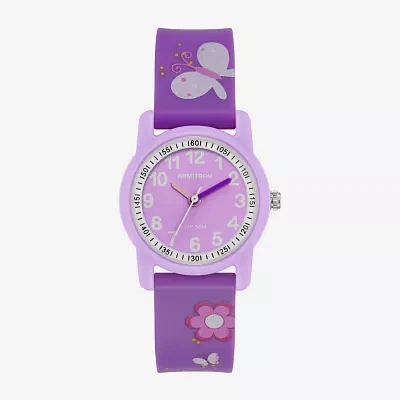 Armitron Girls Purple Strap Watch 27-1004lpr