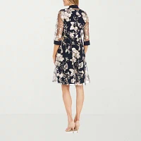 R & M Richards Womens Floral Jacket Dress