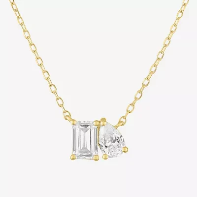 Diamond Addiction (G-H / Si2-I1) Womens 1 CT. T.W. Lab Grown White Diamond 10K Gold Pear Pendant Necklace