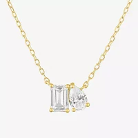 Diamond Addiction (G-H / Si2-I1) Womens 1 CT. T.W. Lab Grown White Diamond 10K Gold Pear Pendant Necklace