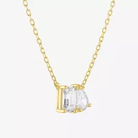 Diamond Addiction (G-H / Si2-I1) Womens 1 CT. T.W. Lab Grown White Diamond 10K Gold Pear Pendant Necklace