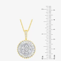 (G / Si2) Womens 2 CT. T.W. Lab Grown White Diamond 14K Gold 14K White Gold Round Pendant Necklace