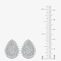 (G / Si2) Lab Grown White Diamond 10K Gold 20.1mm Pear Stud Earrings