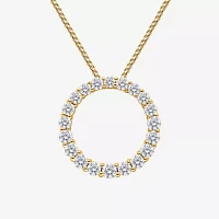 (I / I1) Womens 1 CT. T.W. Lab Grown White Diamond 10K Gold Heart Pendant Necklaces